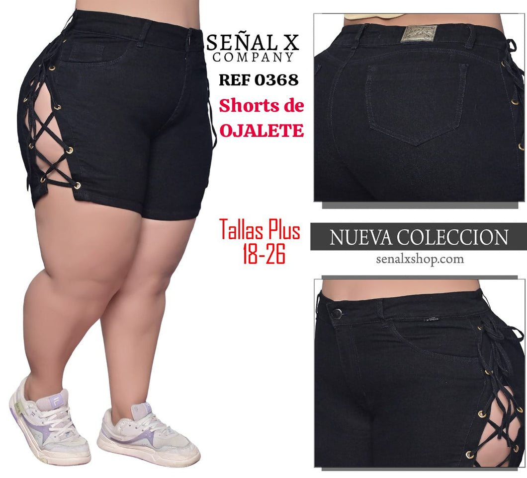 SHORTS DE  OJALETE PLUS  REF 0368