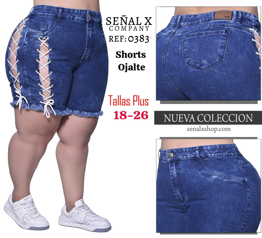 SHORTS DE  OJALETE PLUS REF 0383