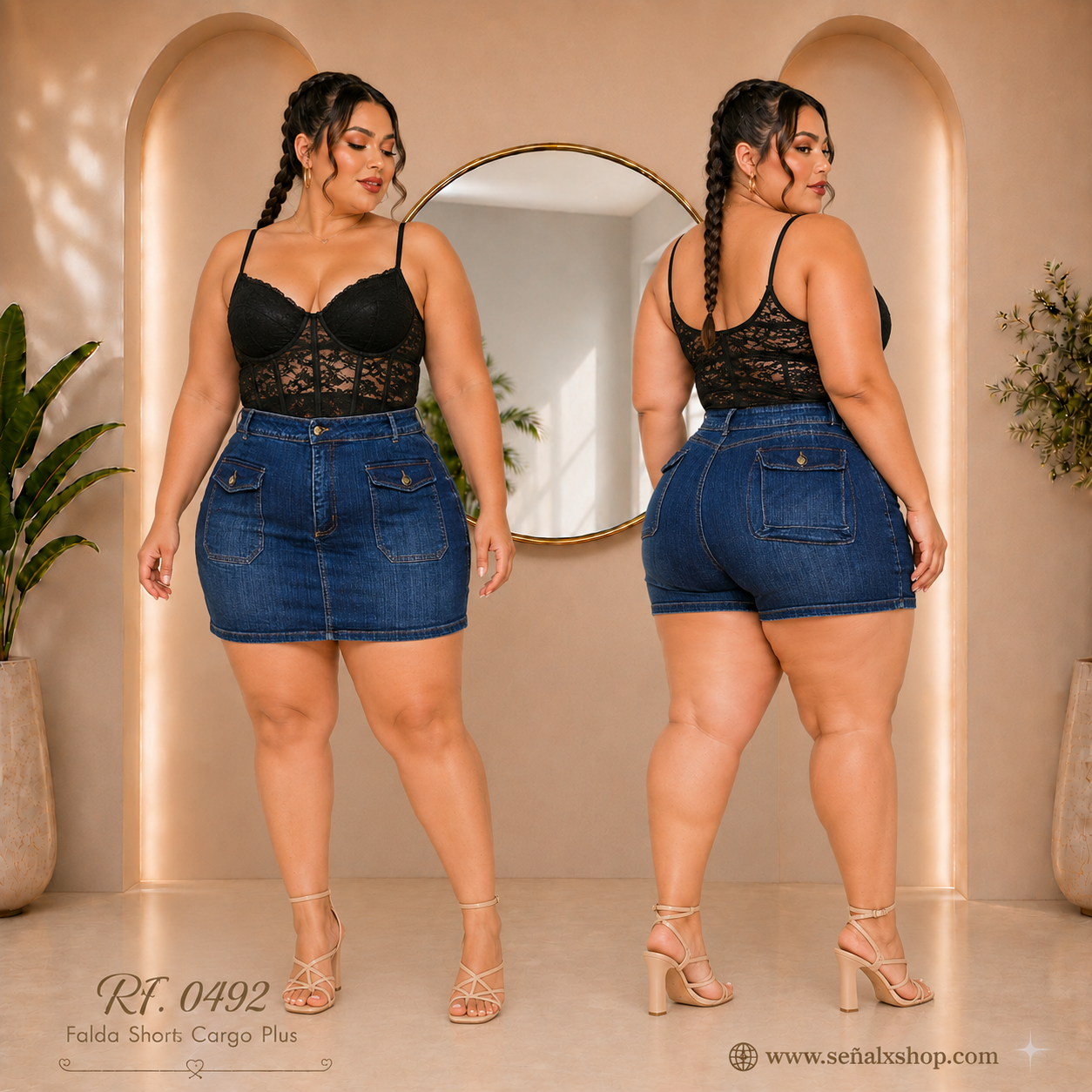 Falda shorts plus 0492