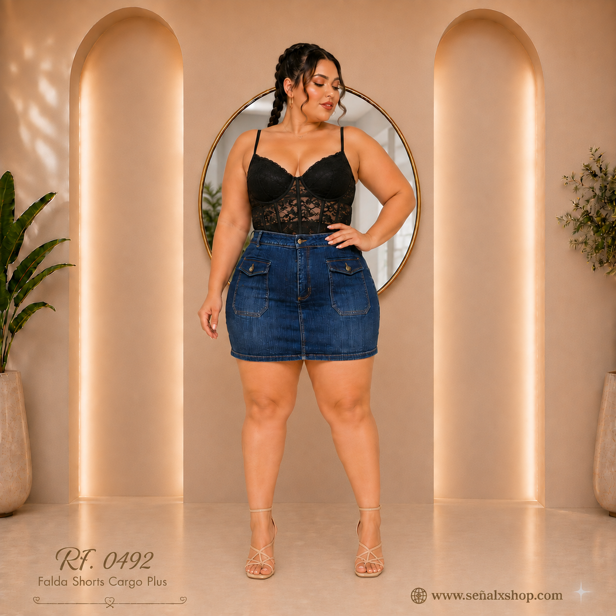Falda shorts plus 0492