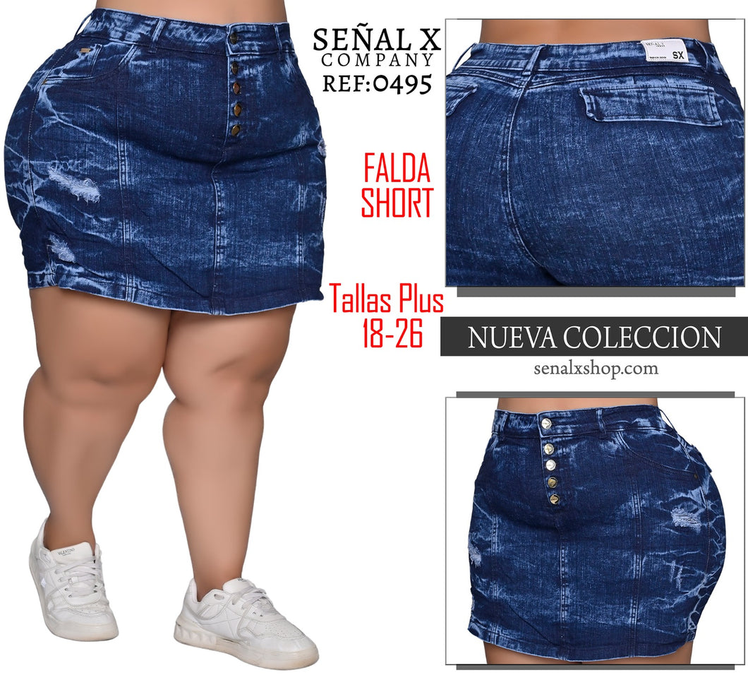 FALDA SHORTS  PLUS  REF 0495