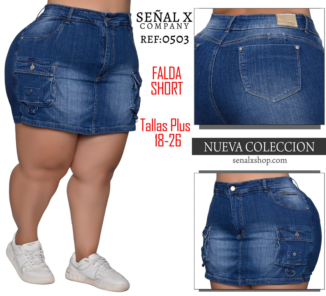FALDA SHORTS  PLUS CARGO  REF 0503