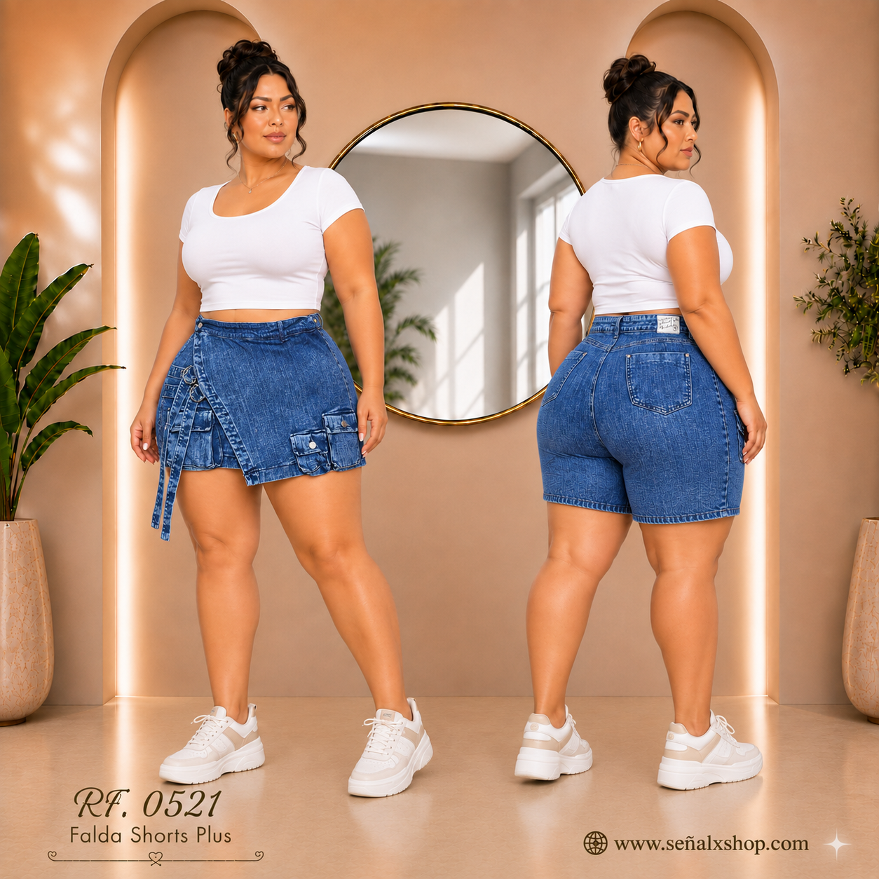 Falda shorts plus 0521
