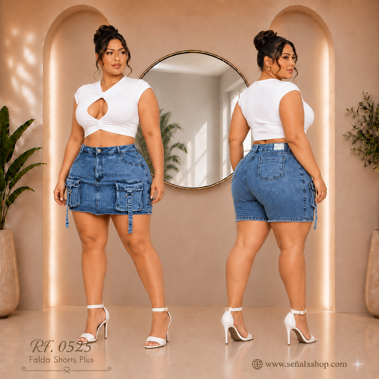 Falda shorts plus 0525