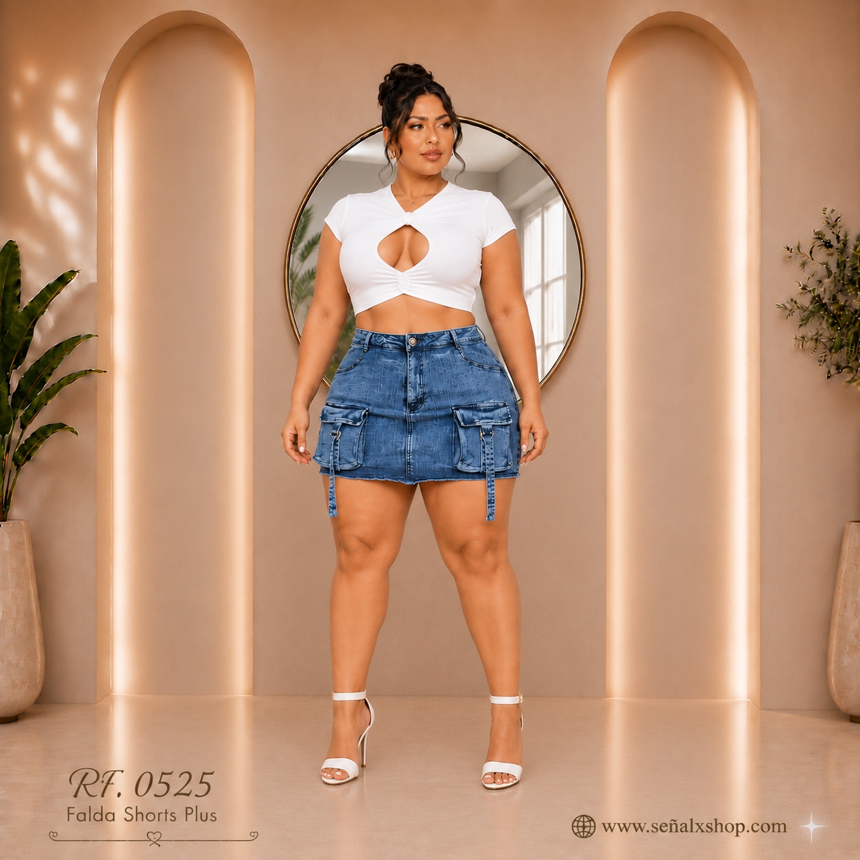 Falda shorts plus 0525