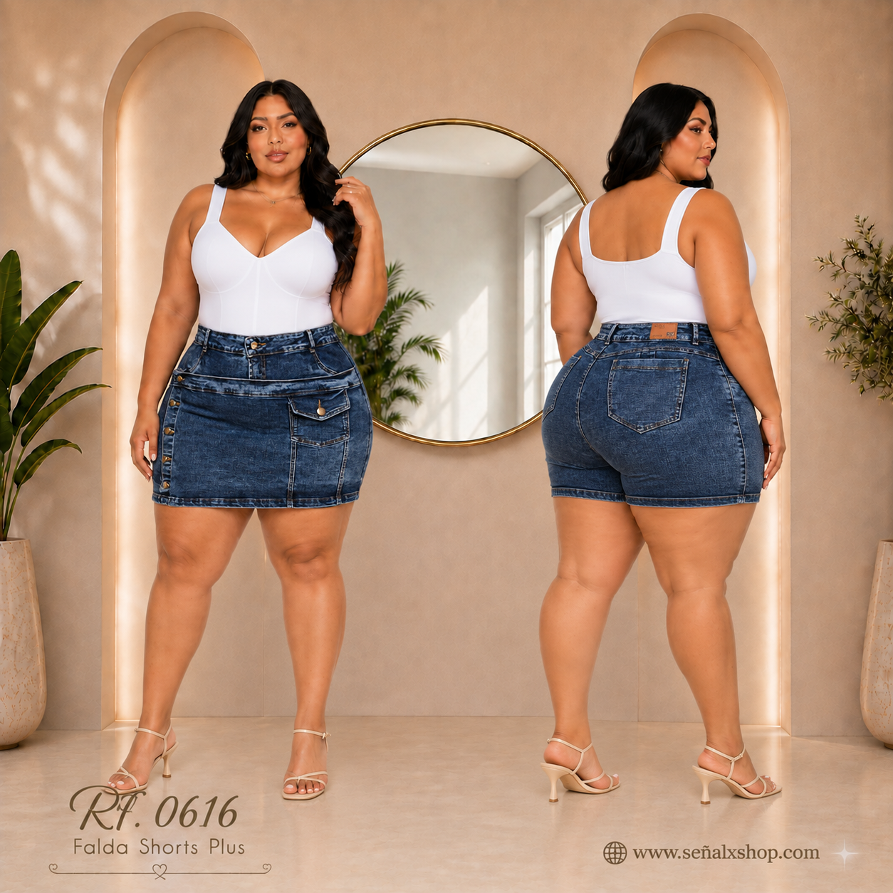 Falda shorts plus 0616