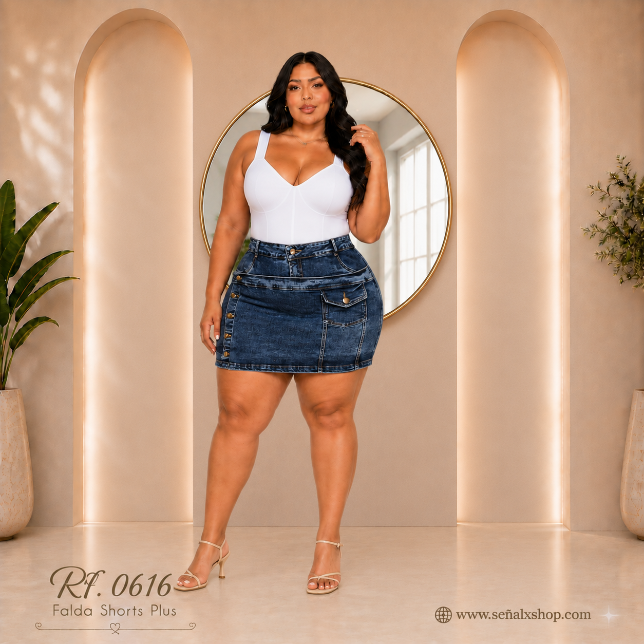 Falda shorts plus 0616