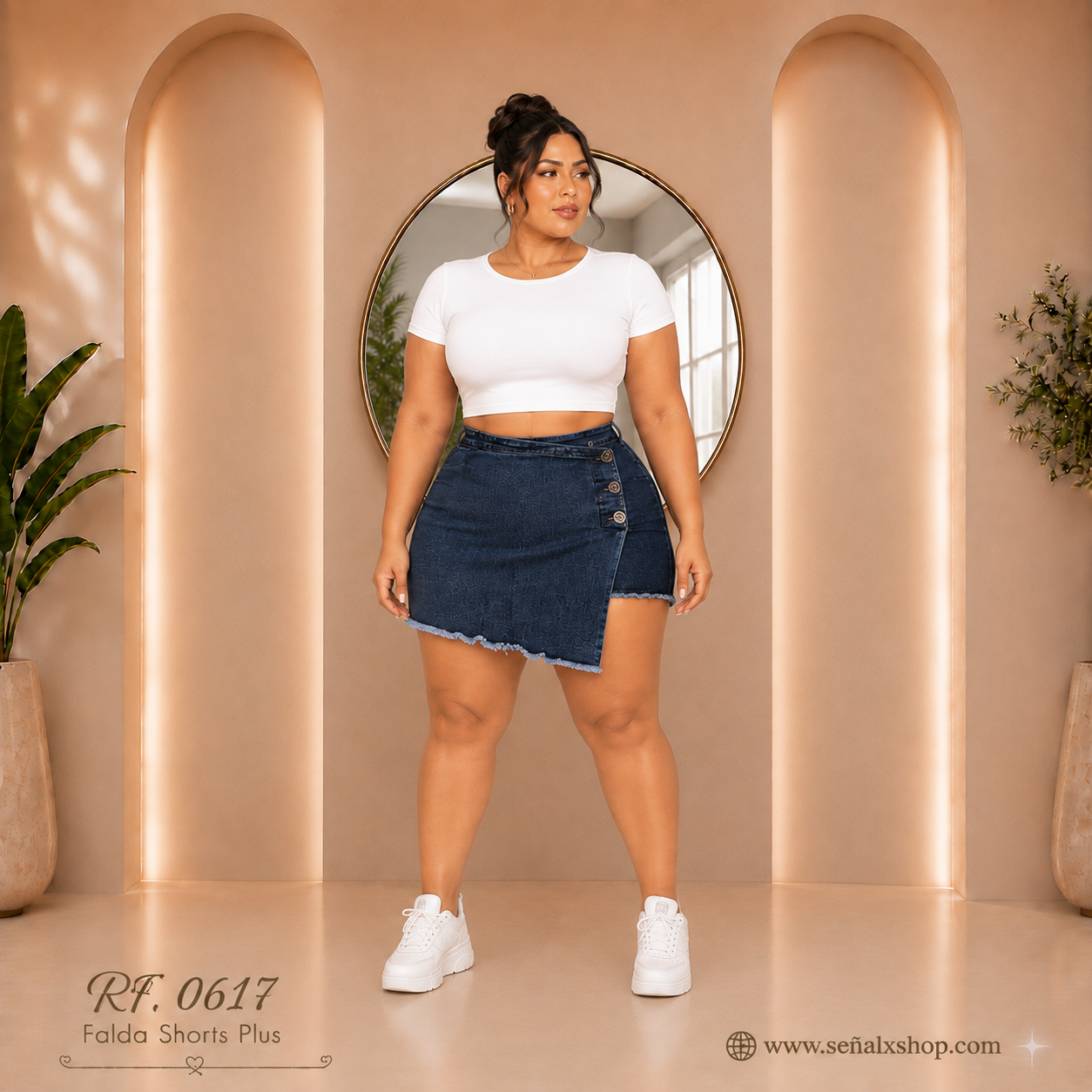 Falda shorts plus 0617