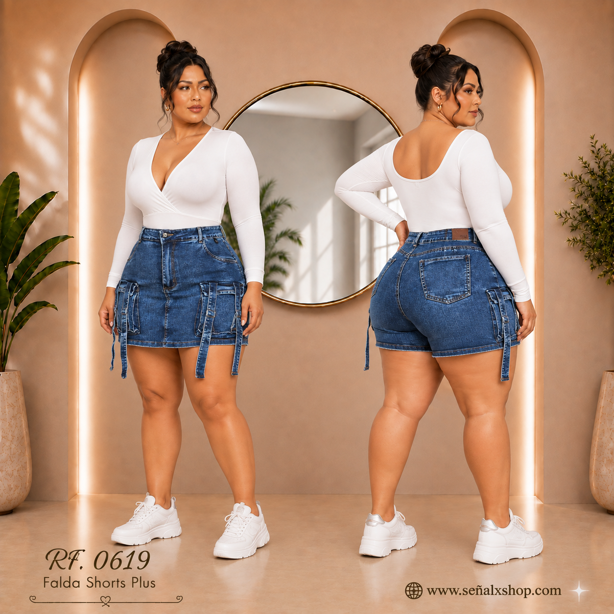 Falda shorts plus 0619