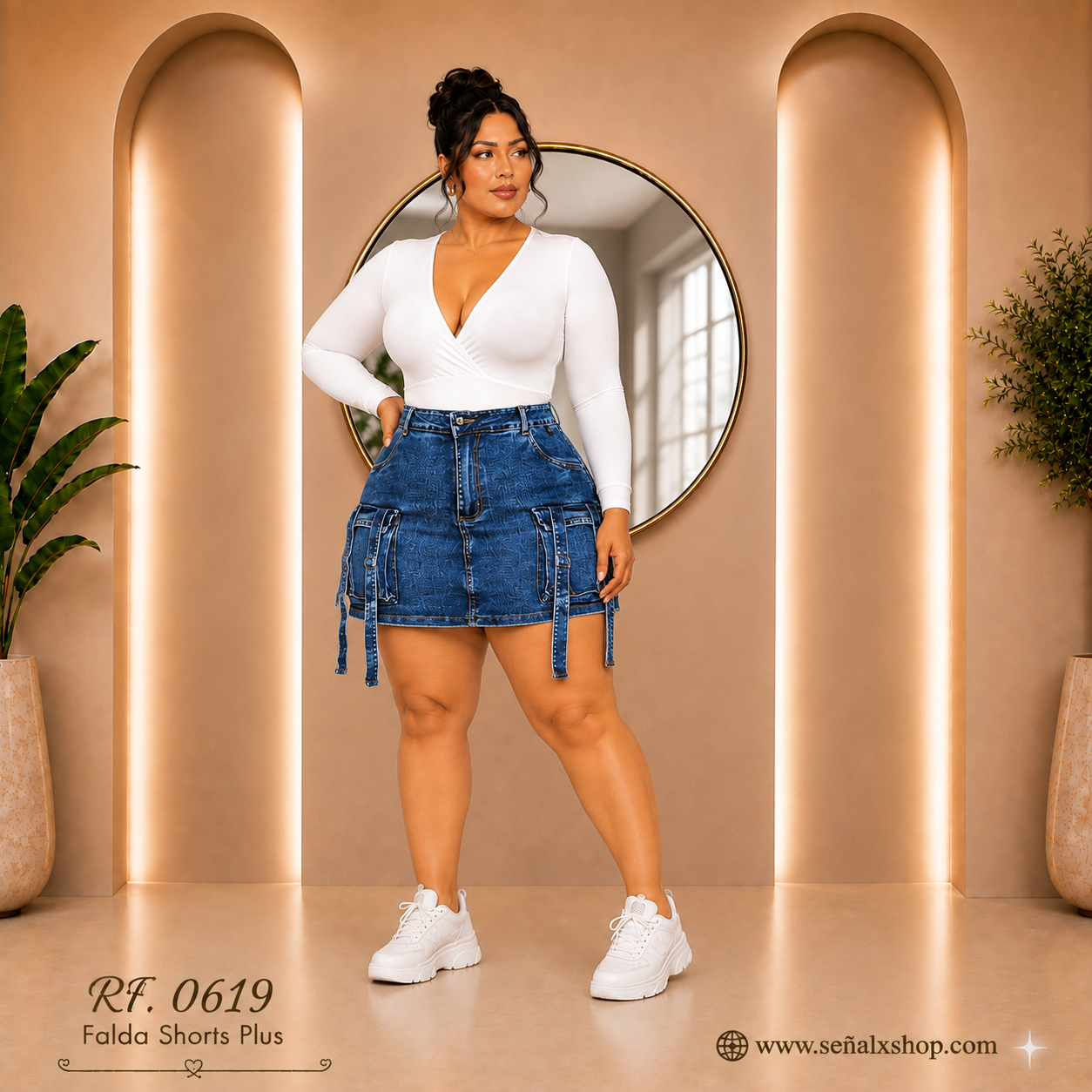 Falda shorts plus 0619