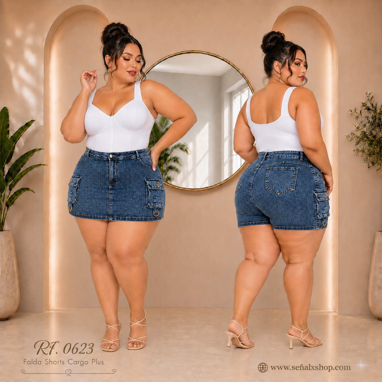 Falda shorts plus 0623