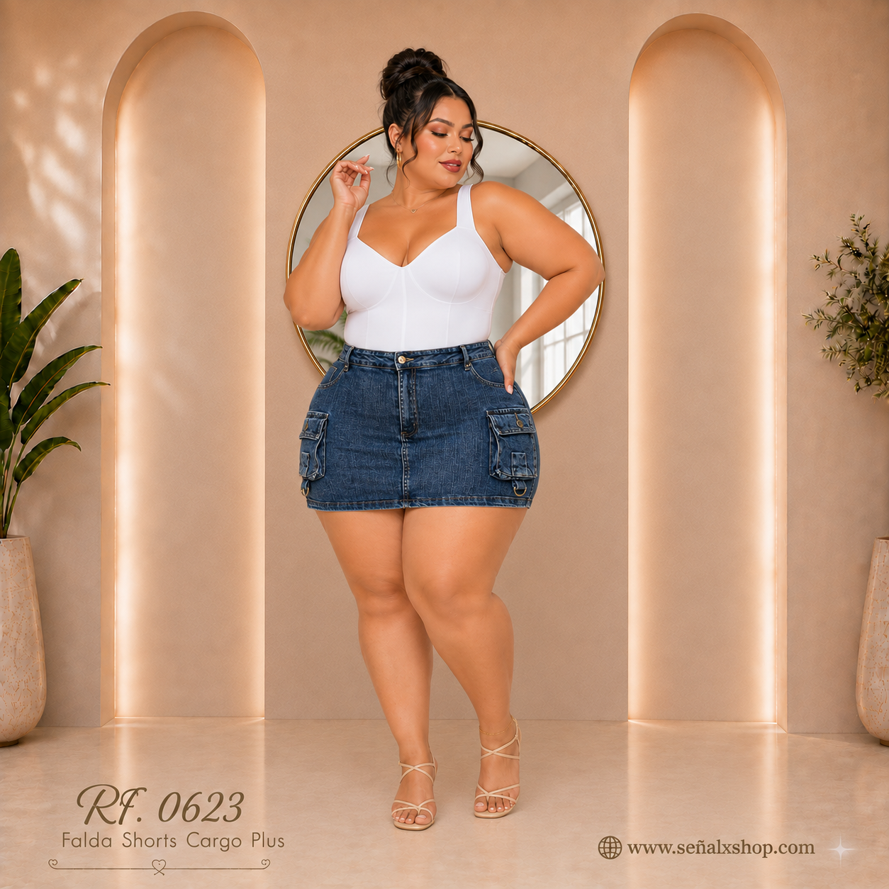 Falda shorts plus 0623