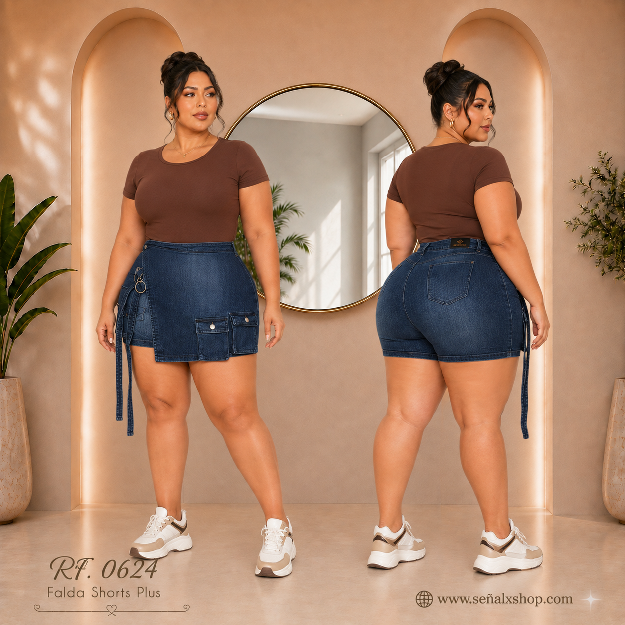 Falda Shorts Plus 0624