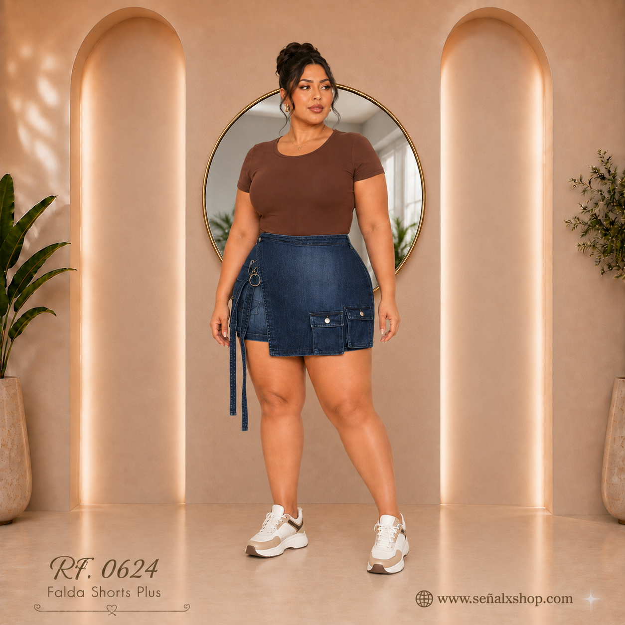 Falda Shorts Plus 0624