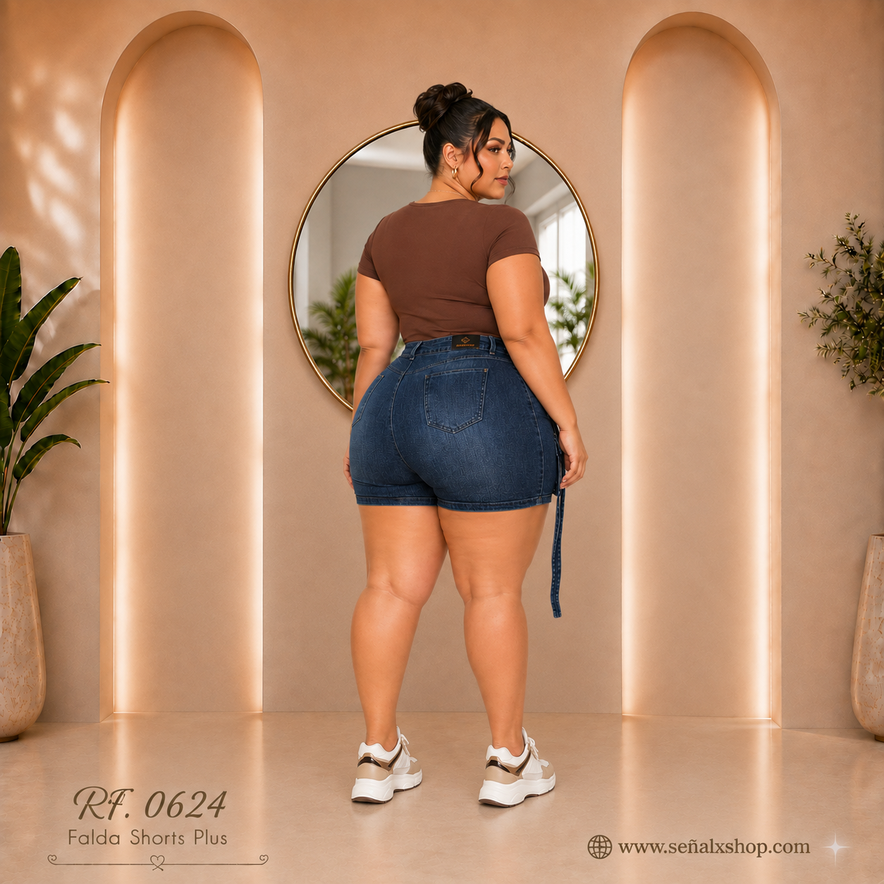 Falda Shorts Plus 0624