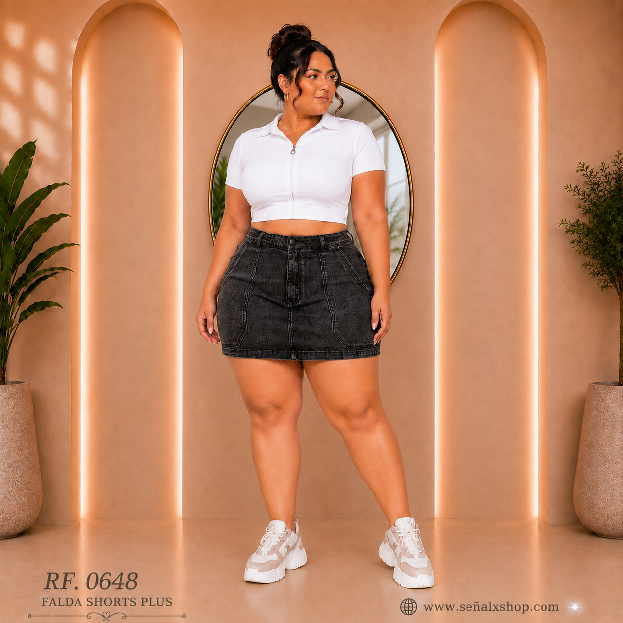 Falda shorts plus 0648