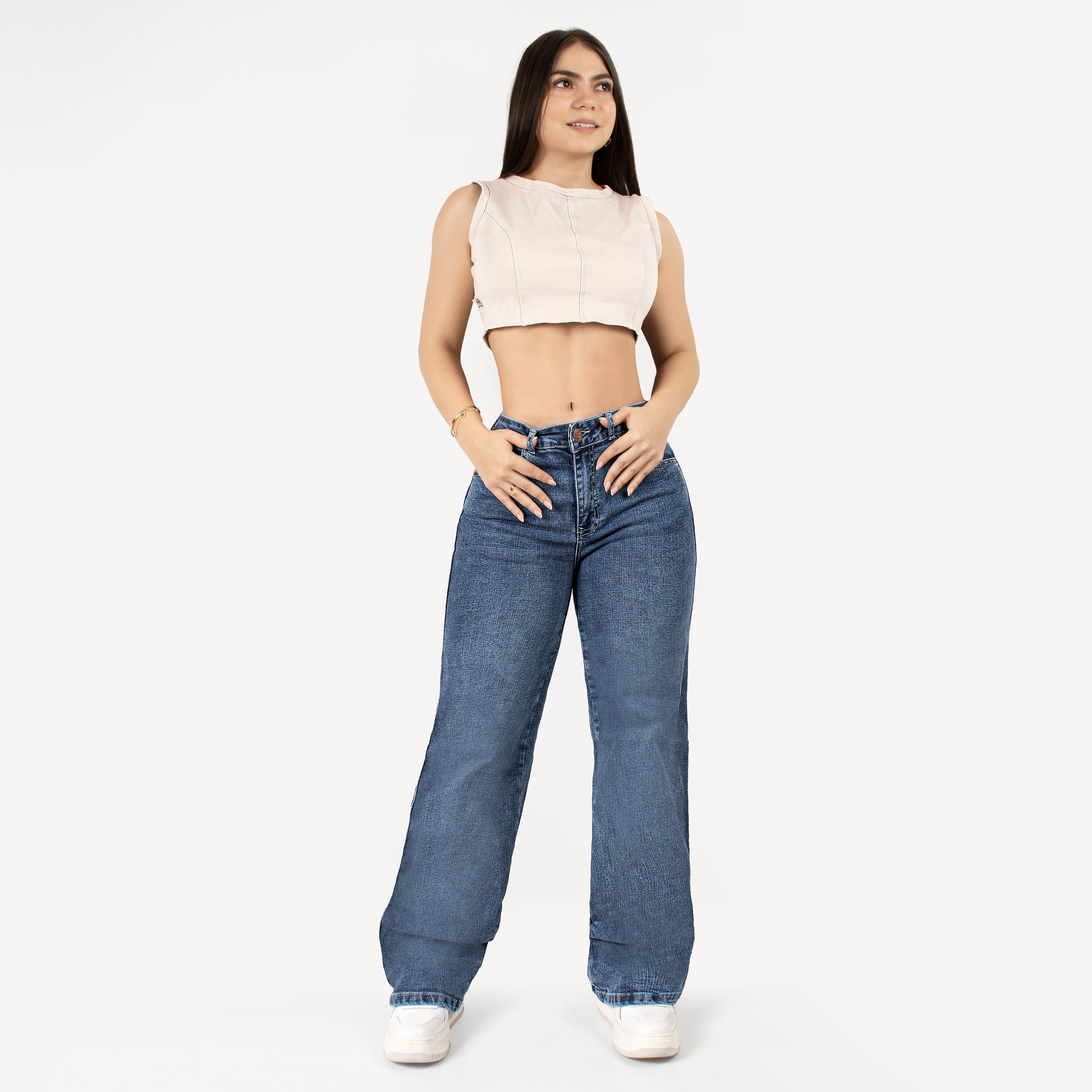 Jeans Mujer Mom Flare CH