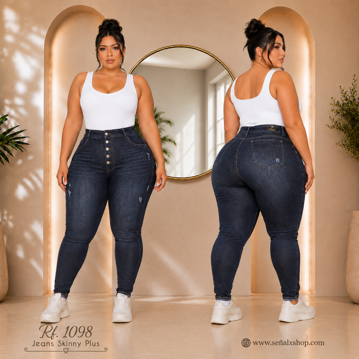 Jeans Mujer Plus 1098