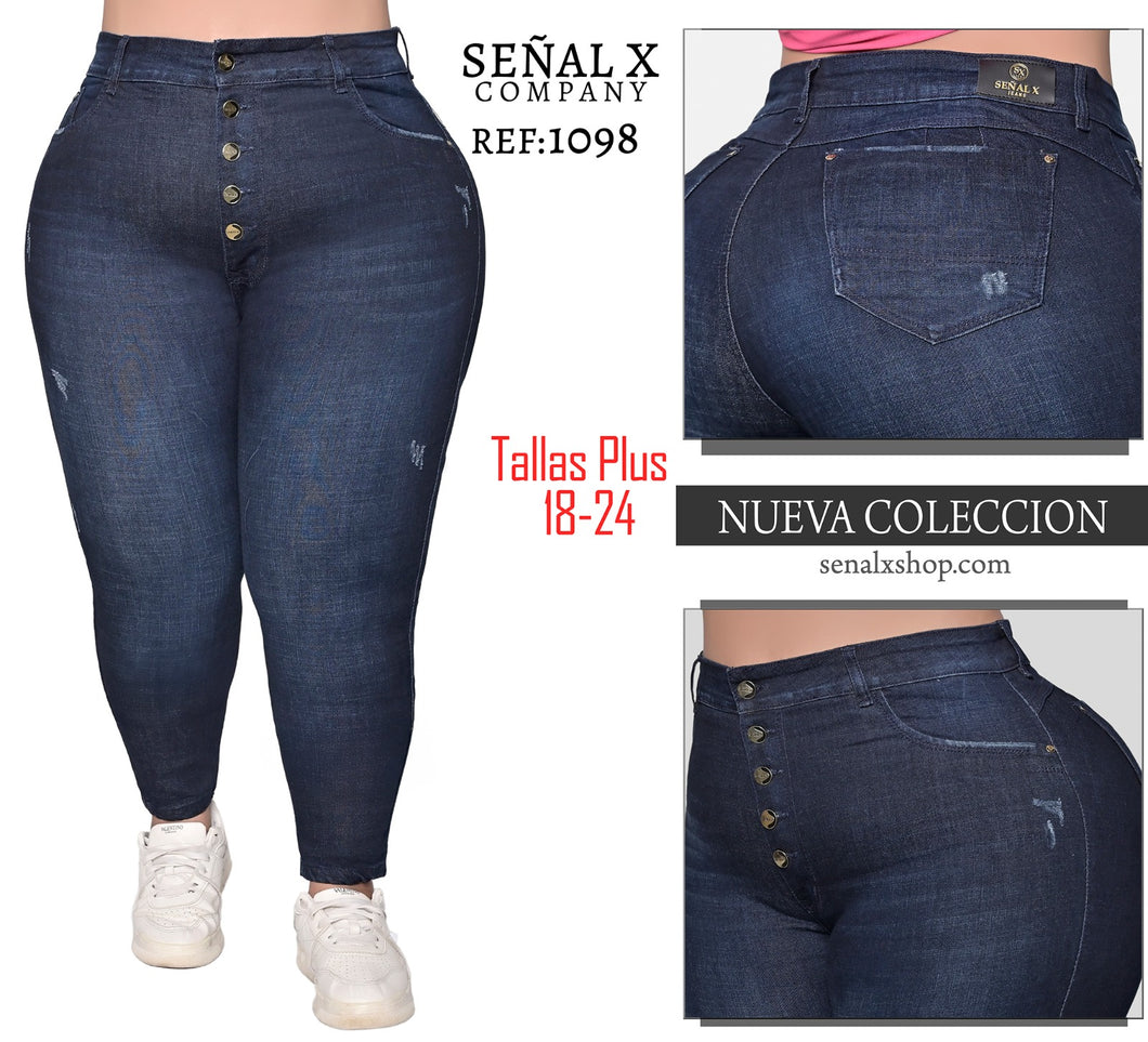 JEANS MUJER CLASICO PLUS  REF 1098