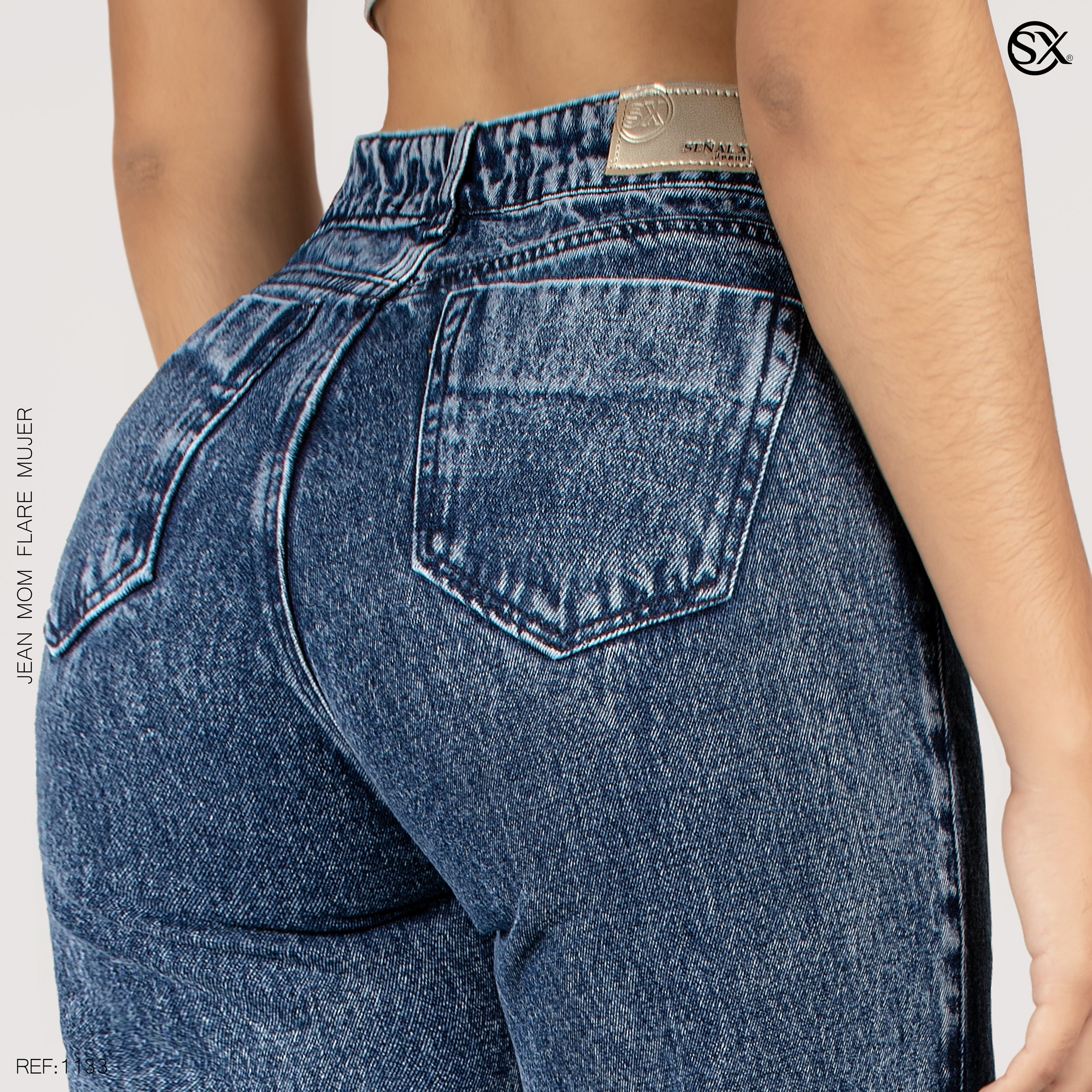 Jeans mujer Mom Flare 1133
