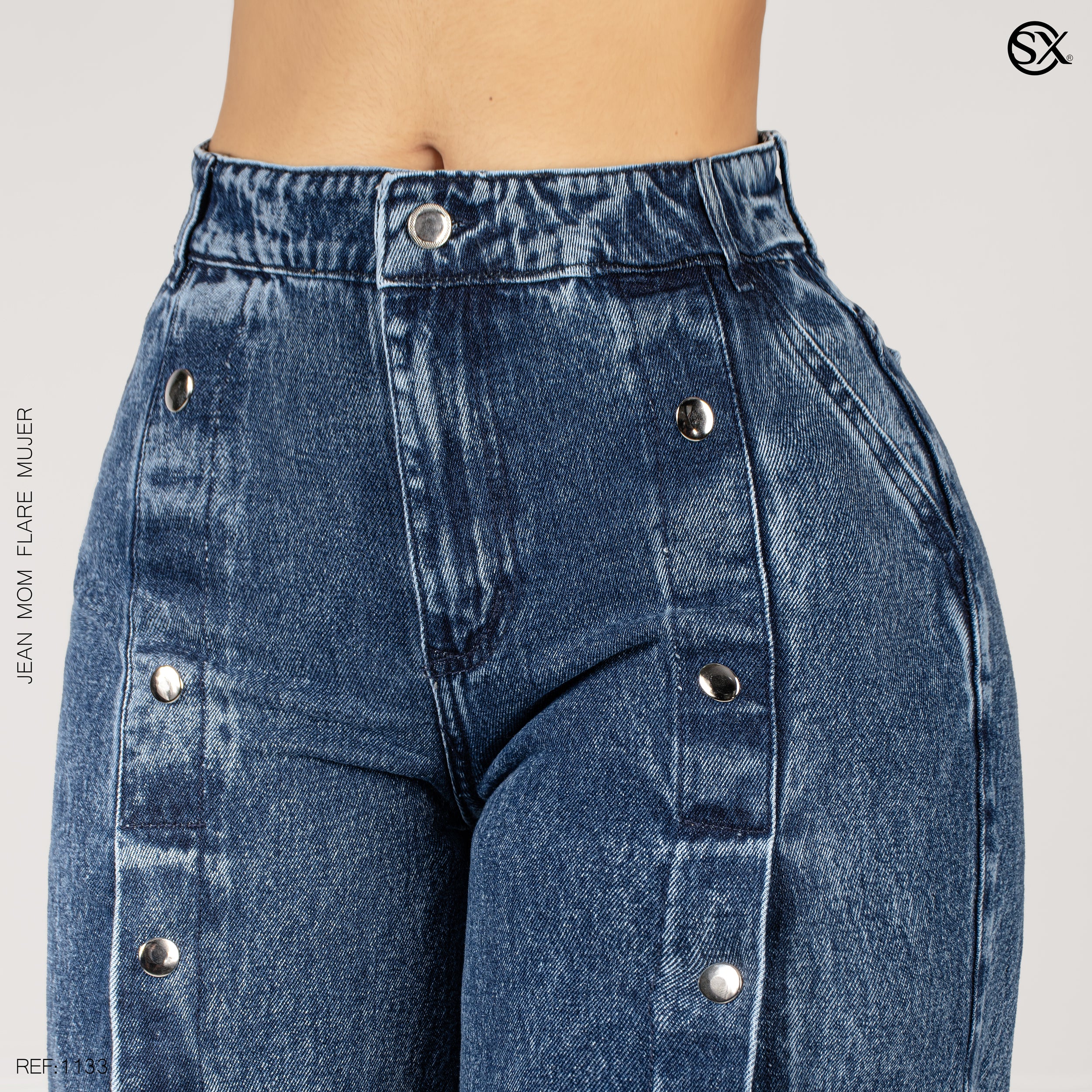 Jeans mujer Mom Flare 1133