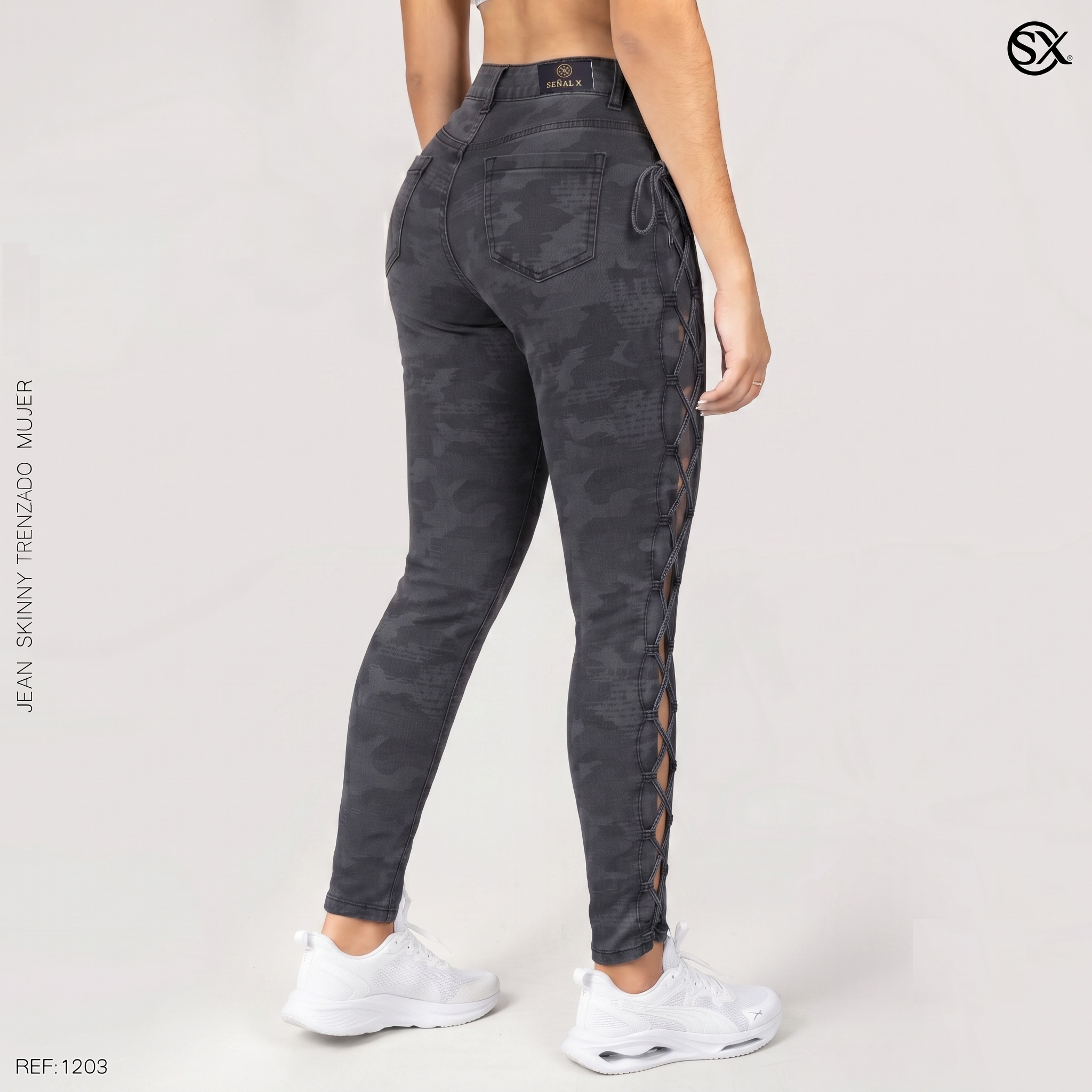 Jeans Mujer SkinnyTrenzado 1203 Azul
