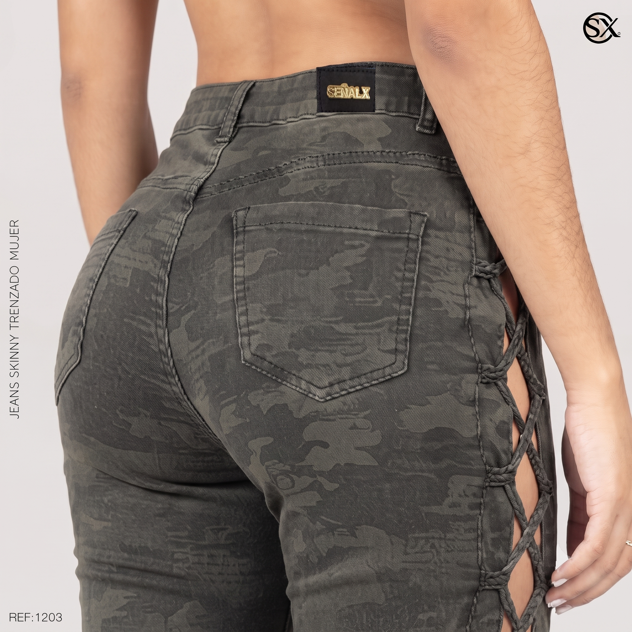 Jeans Mujer SkinnyTrenzado 1203 VERDE