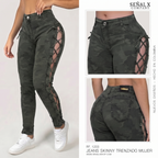 Jeans Mujer SkinnyTrenzado 1203 VERDE