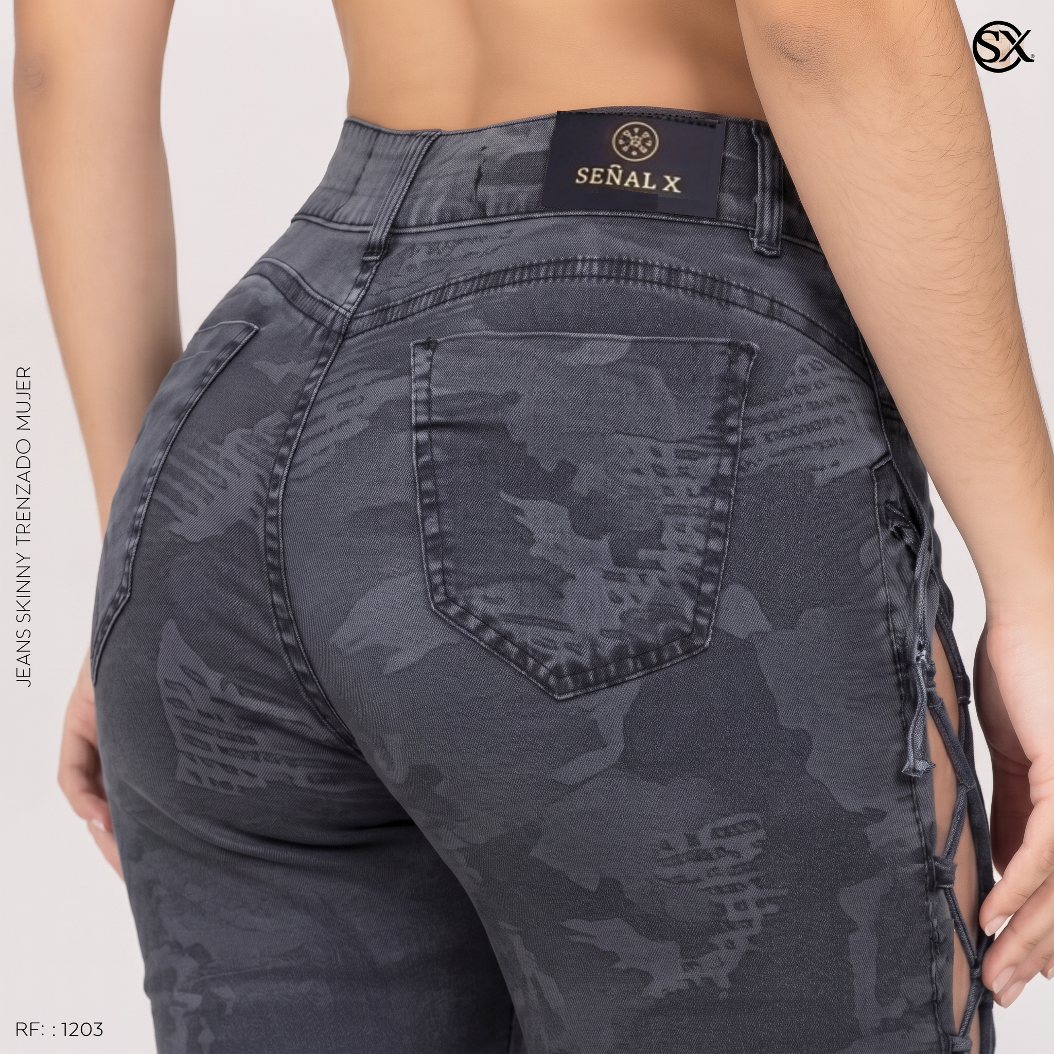 Jeans Mujer SkinnyTrenzado 1203 Azul