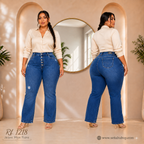 Jeans Mujer Mom Flare Plus  1218