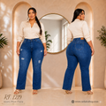 Jeans Mujer Mom Flare Plus  1219