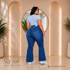 Jeans Mujer Mom Flare Plus  1220