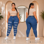 Jeans mujer Skinny plus 1244