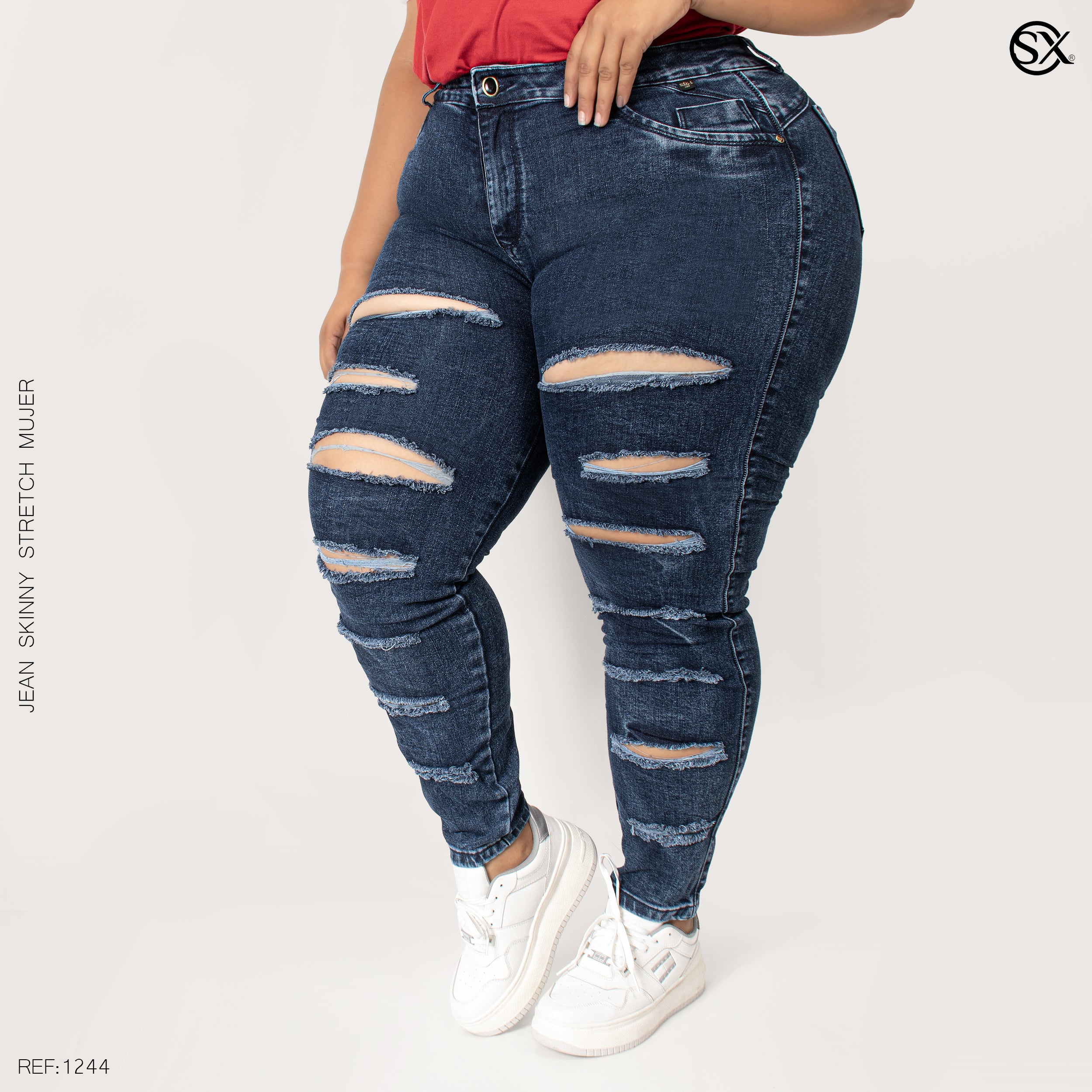 Jeans mujer Skinny plus 1244