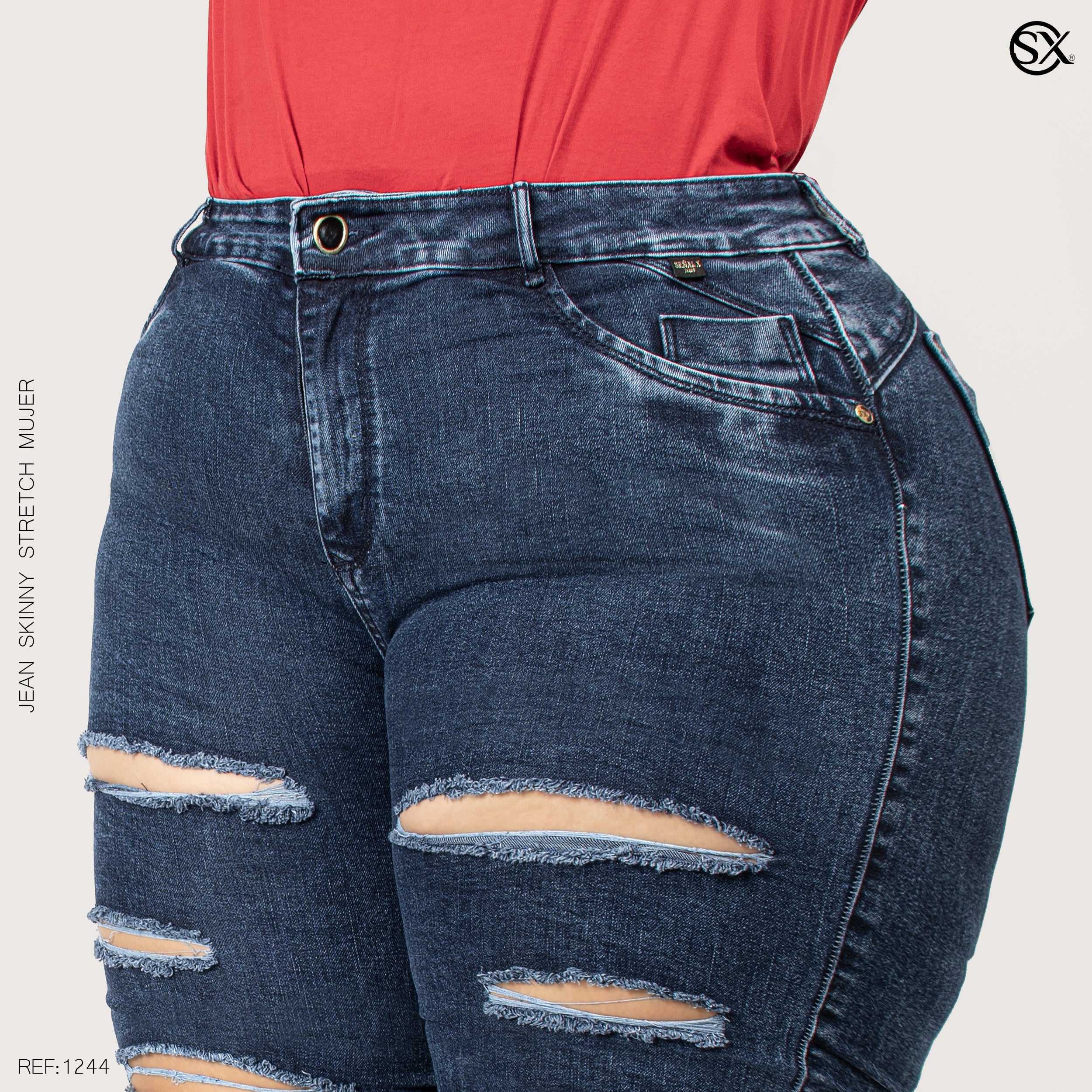 Jeans mujer Skinny plus 1244