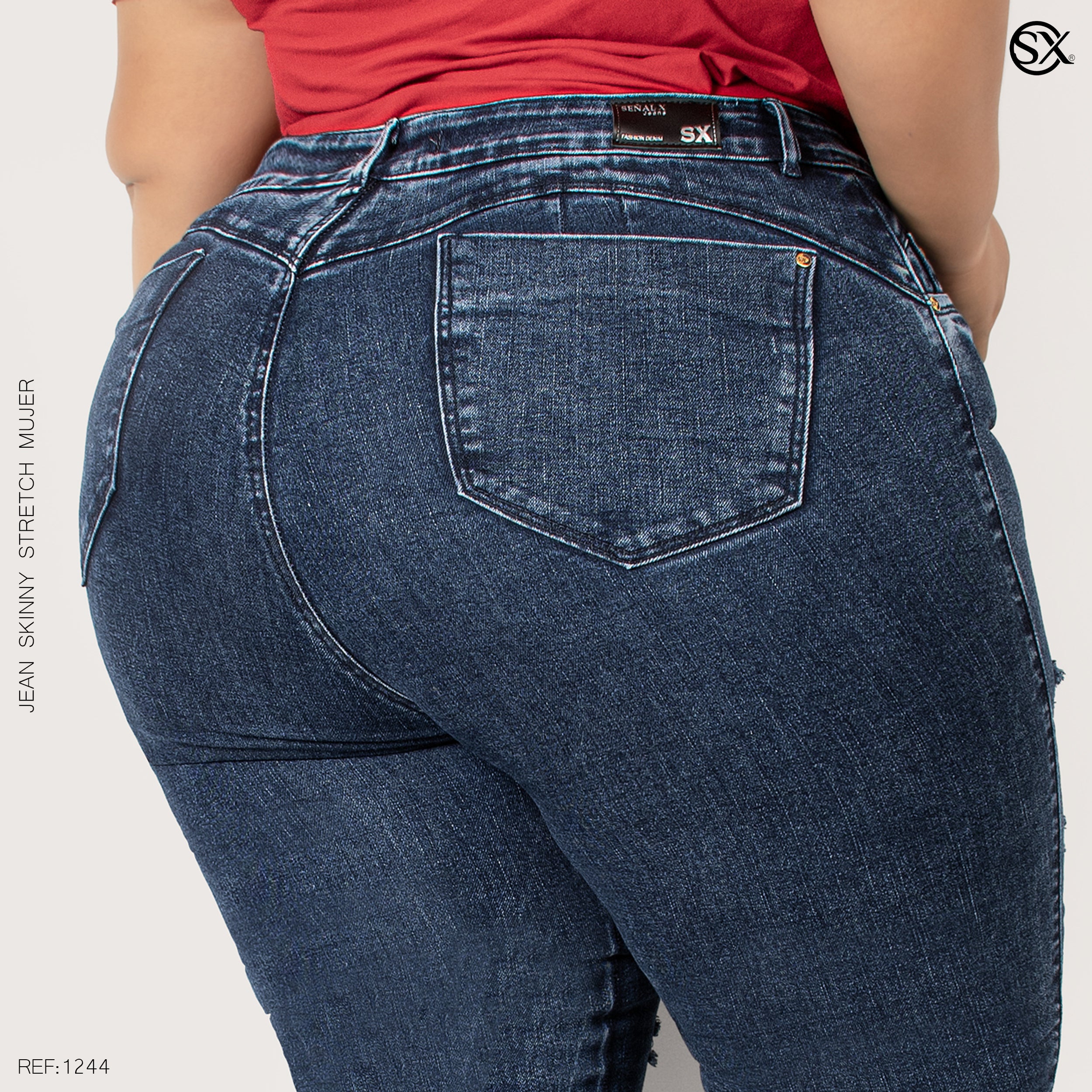 Jeans mujer Skinny plus 1244