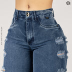 Jeans mujer Mom Flare 1247