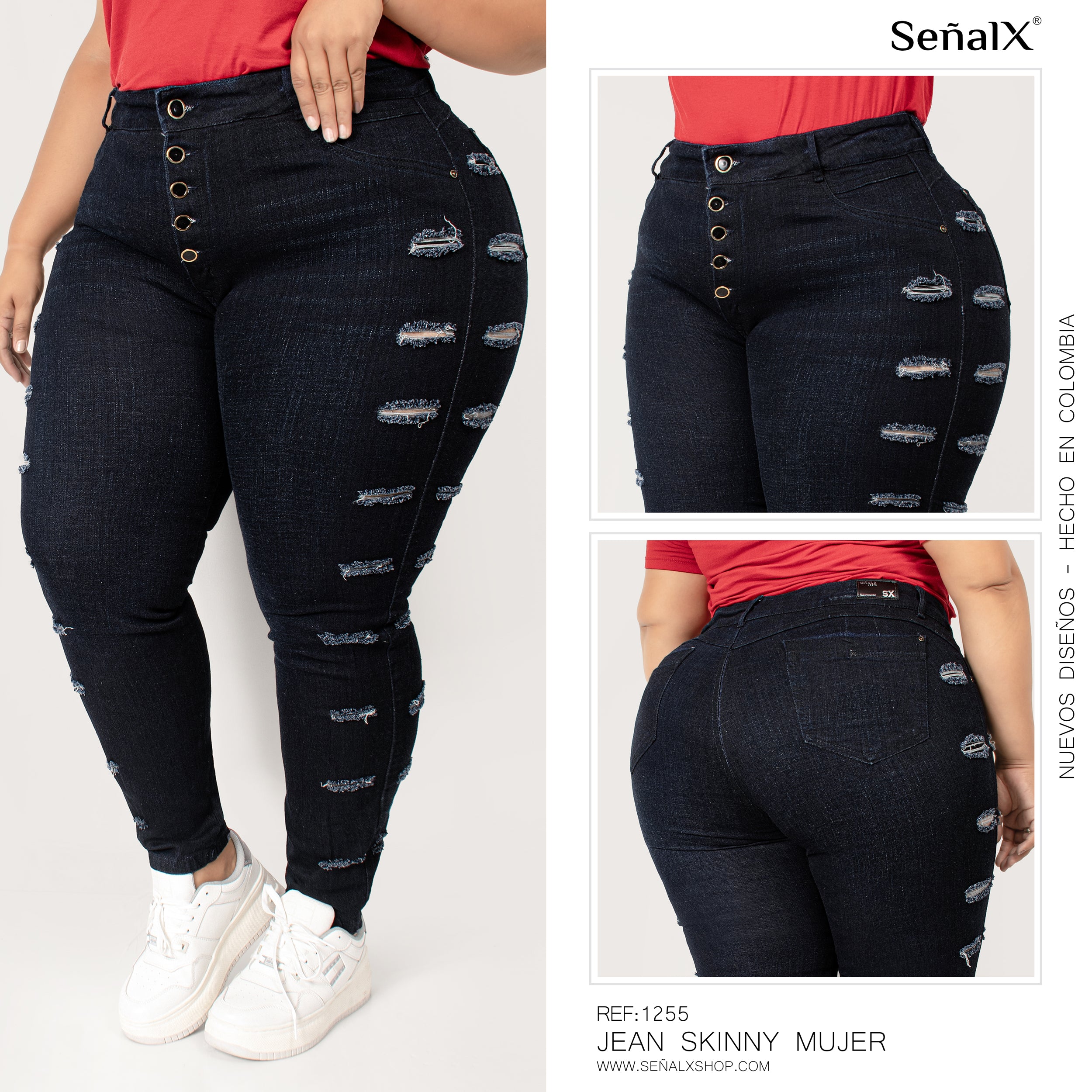 Jeans mujer Skinny plus 1255
