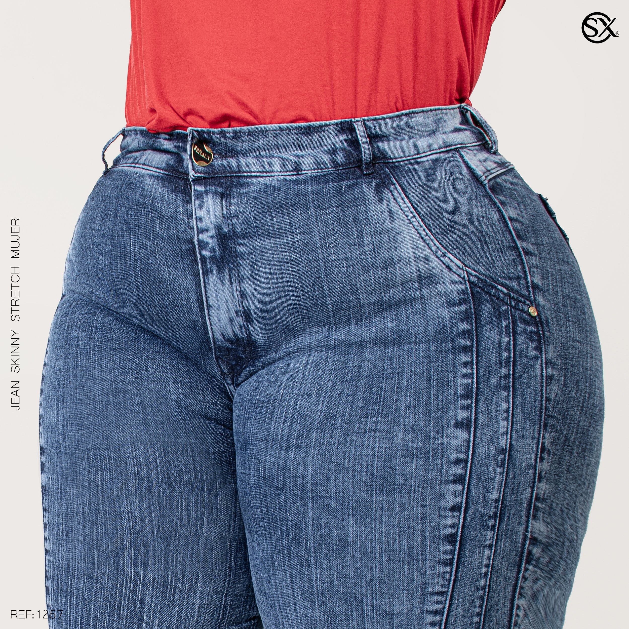 Jeans mujer Skinny plus 1257