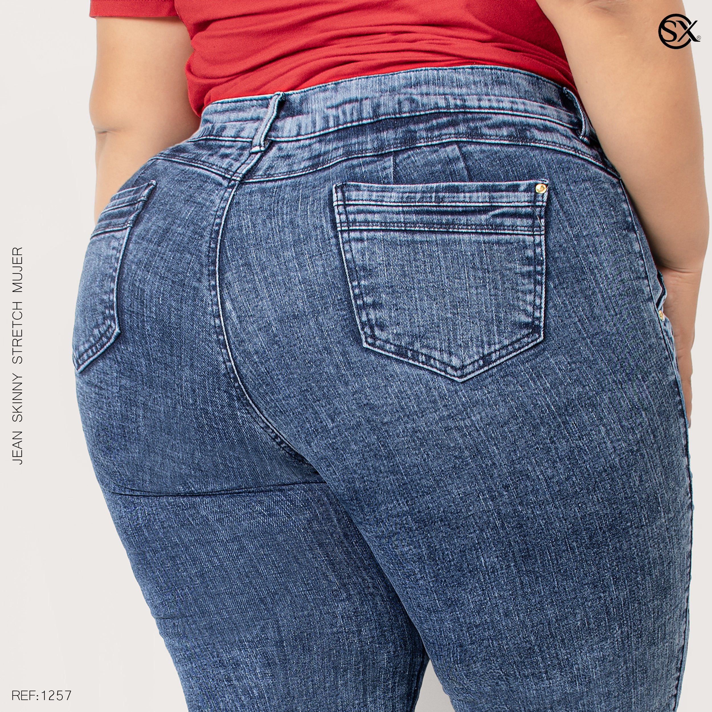 Jeans mujer Skinny plus 1257