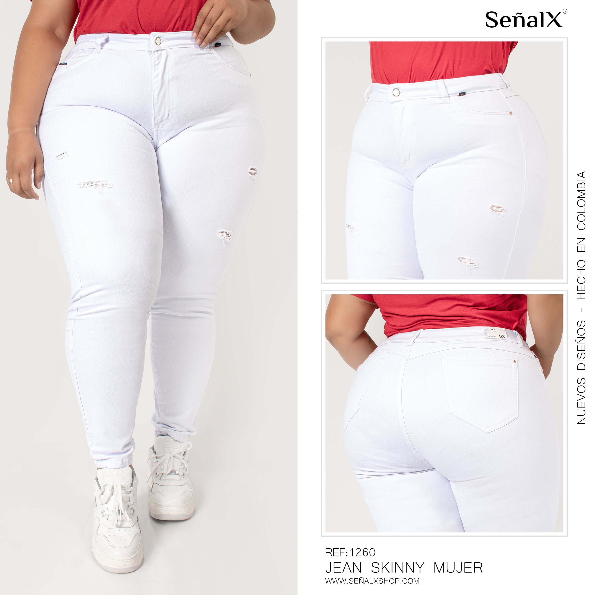 Jeans mujer Skinny plus 1260