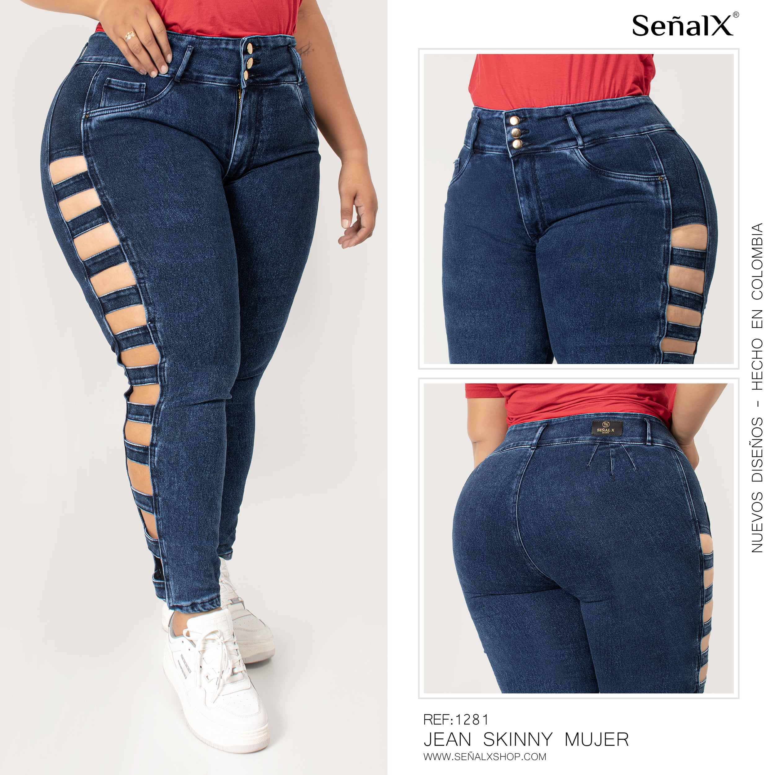 Jeans mujer Skinny plus 1281