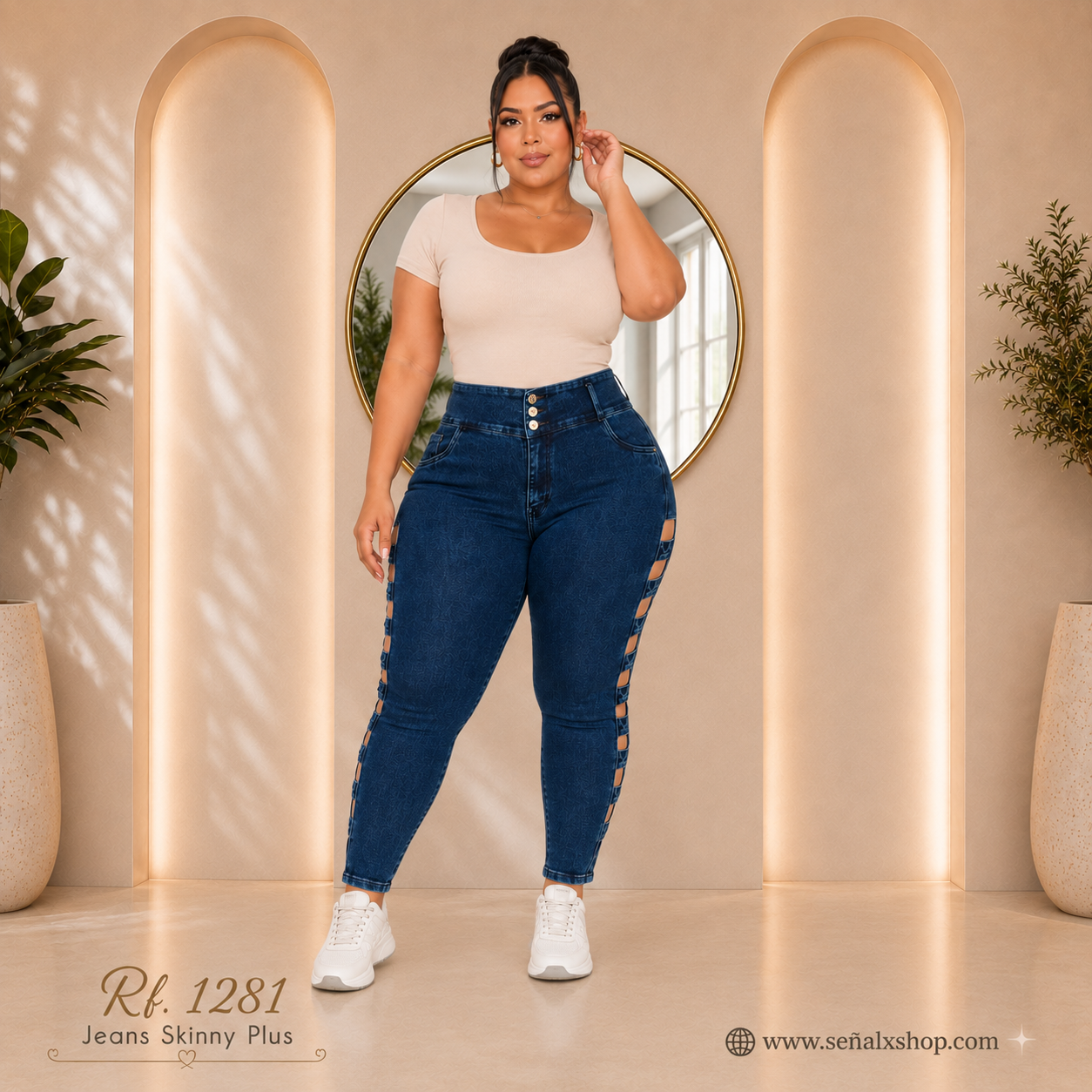 Jeans mujer Skinny plus 1281