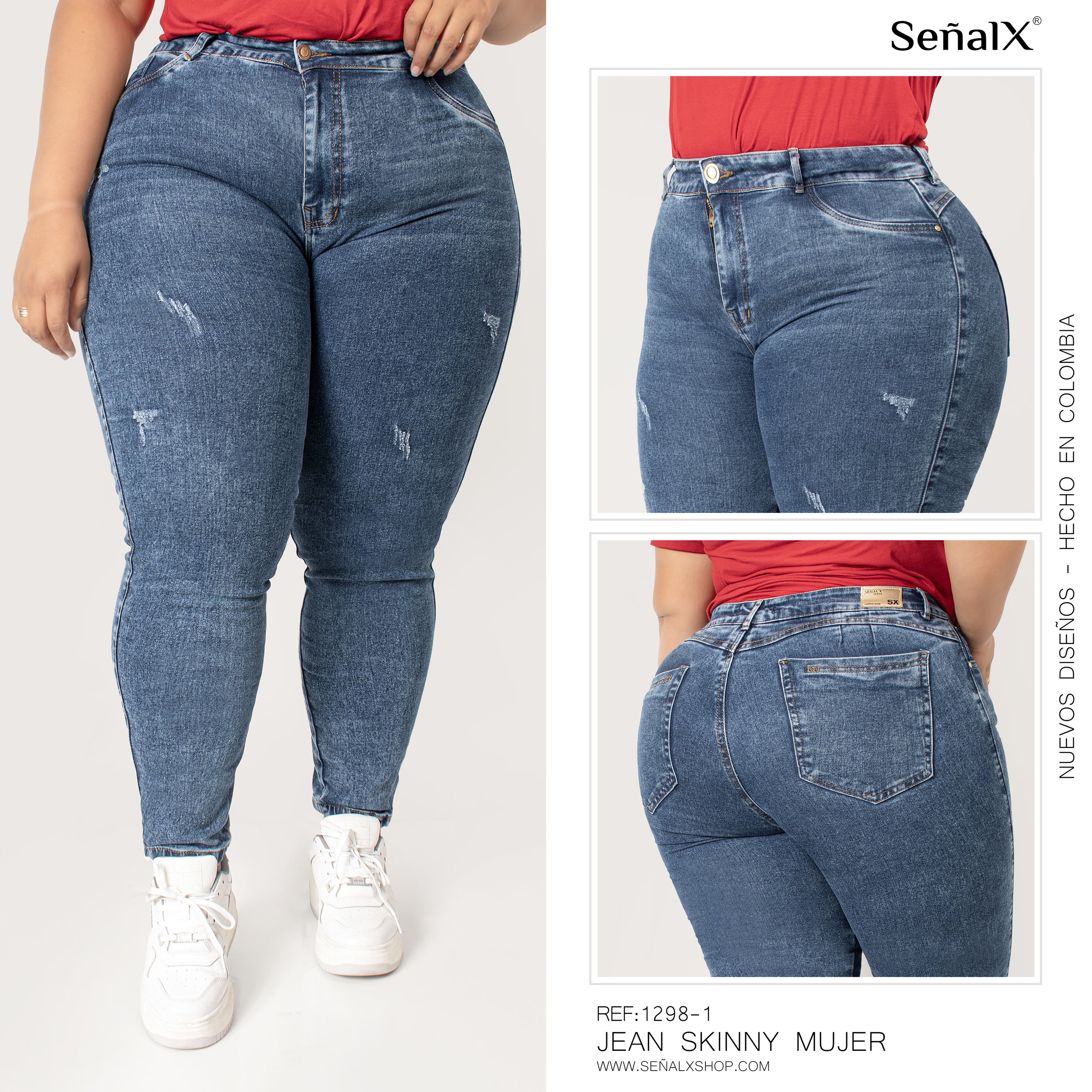 Jeans mujer Skinny plus 1298-1
