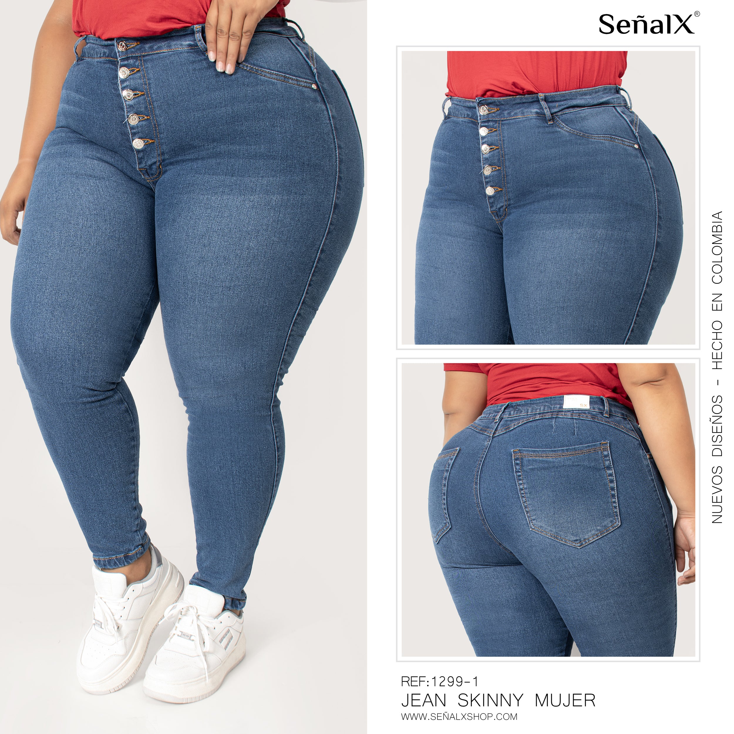 Jeans mujer Skinny plus 1299-1