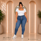 Jeans Mujer Plus 1299-1