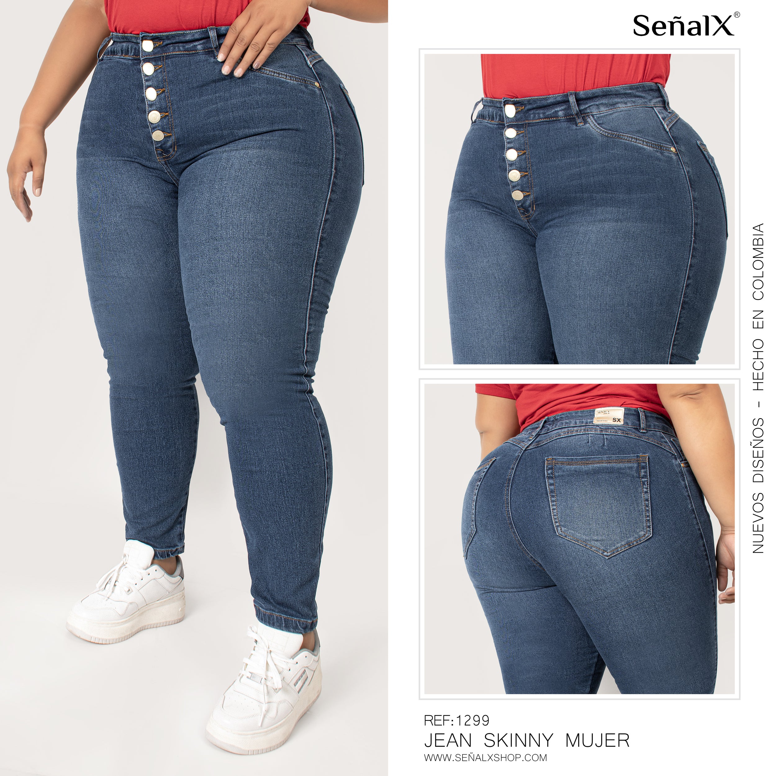 Jeans mujer Skinny plus 1299
