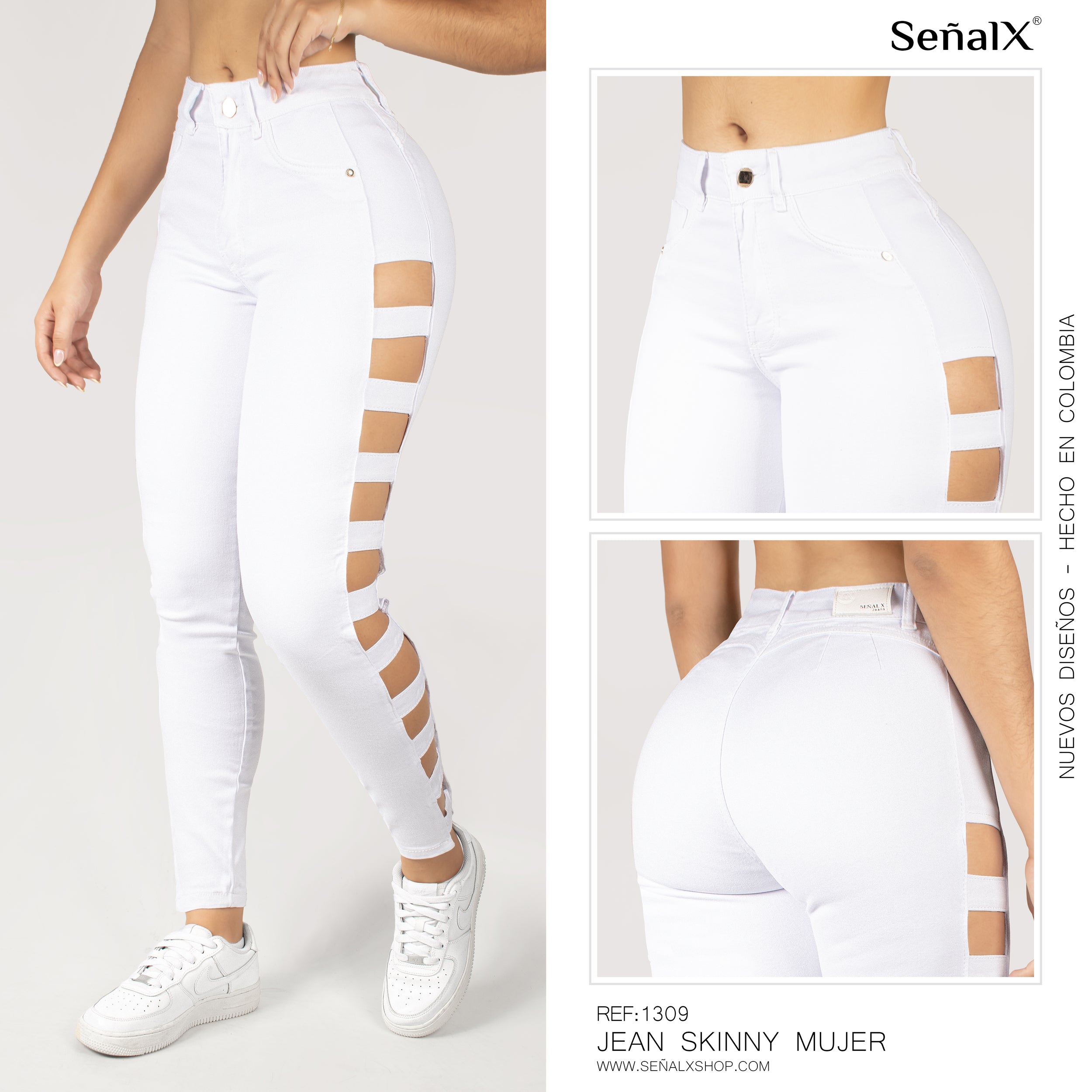 Jeans Mujer Skinny Escalera