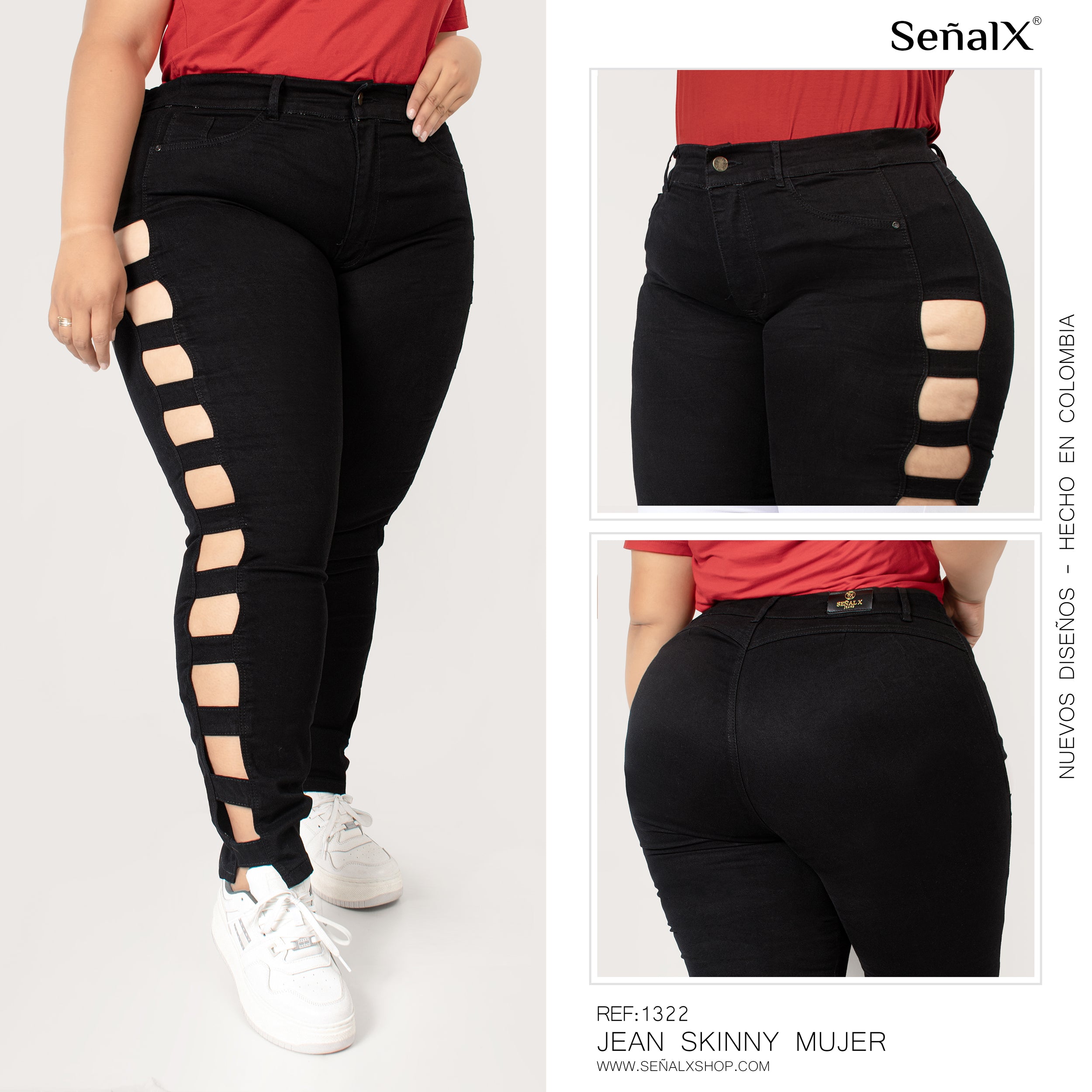 Jeans mujer Skinny plus 1322