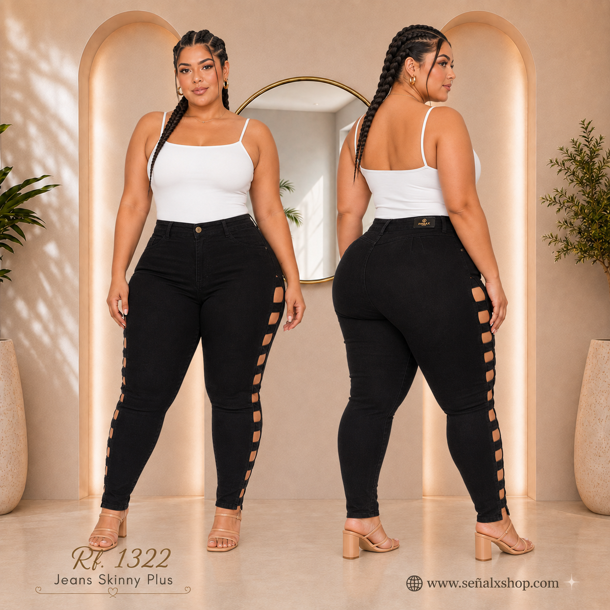 Jeans mujer Skinny plus 1322